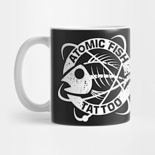 Atomic Fish Tattoo Original Solid White Mug